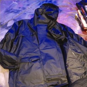WEATHERPROOF RAIN JACKET & PANTS SET BLACK LARGE MENS